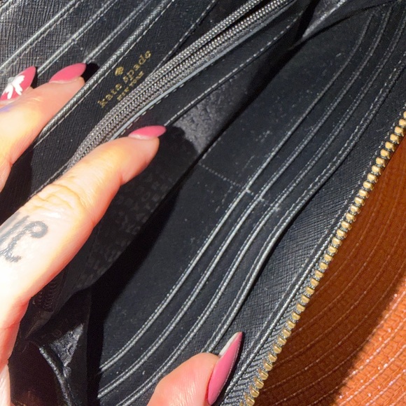 Kate Spade Black Saffiano Leather Zip-Around Accordion Wallet - Picture 9 of 9